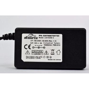 Imagem de Fonte P/ Teclado Yamaha 12v 2a Psr-510 - All Source