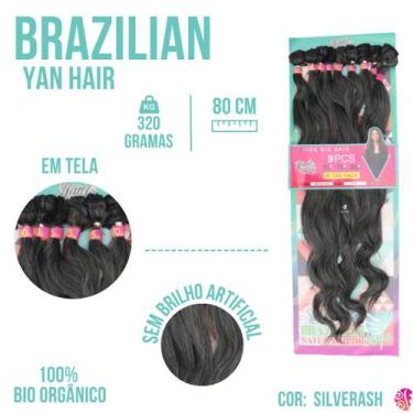 Imagem de Cabelo Liso Bio Organico Em Tela 80 Cm Brazilian - Sem Brilho Excessiv