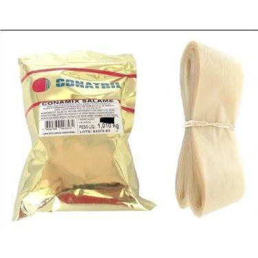 Imagem de Kit Tripa Fibrada Calibre 45 10 Mts + Tempero Salame Oferta - Conatril