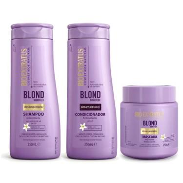 Imagem de Kit Shampoo Condicionador Mascara Bio Extratus Blond 250ml