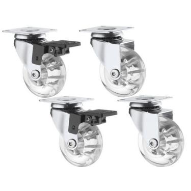 Imagem de KIT 04 Roda Freio e 04 Roda Sem Freio TRANSP 50mm - DUCASSE