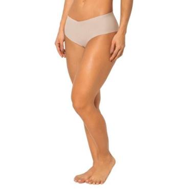 Imagem de Kit C/2 Calcinhas Caleçon Corte á Laser Trifil (QE5685), Preto, Bege, 