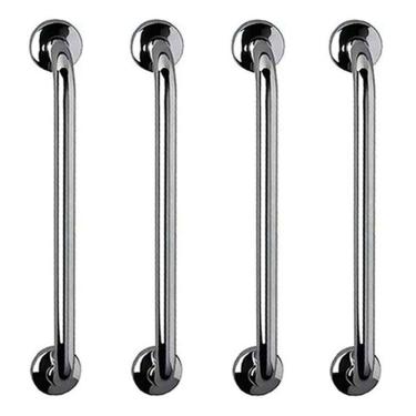 Imagem de Barra de Apoio 70cm Aço Inox Kit 4 Unidades Alça Suporte Idoso Gestante Criança Corrimao Casa Banheiro Box Segurança Acessibilidade