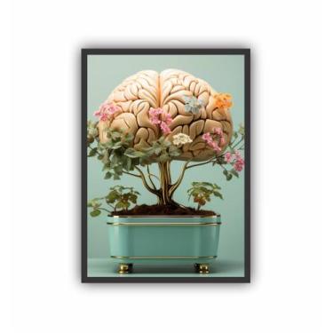 Imagem de Quadro Decorativo Profissão Psicologia Cerebro - ArtCor