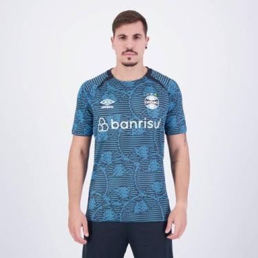 Imagem de Camisa Umbro Grêmio Aquecimento 2024 Azul, EG