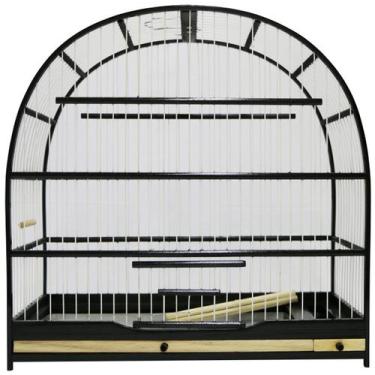 Imagem de Gaiola Passarinho Em Madeira - Canário / Azulão / Curió - Rossa, Preto