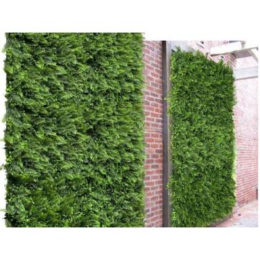 Imagem de 15 Placas de Folhagens Artificiais Jardins Verticais 1 Linha Decoração