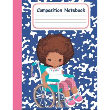 Imagem de Back to School Composition Notebook (1st through 5th Grade), Black girl with Afro in wheelchair: A Notebook with Space to Write and Journal