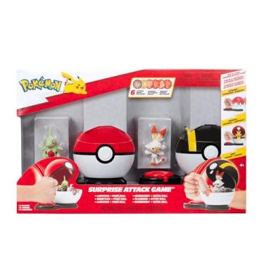 Imagem de Pokémon Surprise Attack Game - 2-Inch Larvitar and Scorbunny with Poké Ball and Ultra Ball Plus 6 Attack Discs