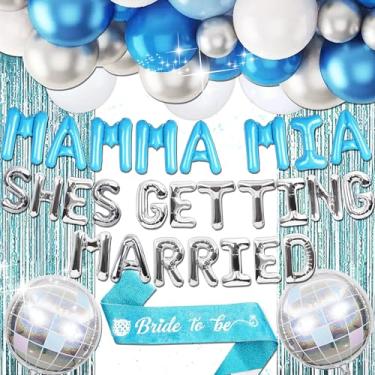 Imagem de JeVenis Mamma Mia Shes Getting Married Bachelorette Decoration Last Disco Party Supplies Mamma Mia Bachelorette Decoration 70s Bachelorette Decoration