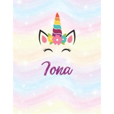 Imagem de Iona: A Cute Unicorn Sketchbook (8.5 x 11) inches 110 pages With Blank Paper For Girl Name Iona To Drawing, Doodling, Sketching