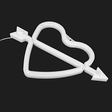 Imagem de Akozon Cupid Heart LED Wall Light - Creative Wall Hanging Light para Propostas Românticas e Confissões de Amor - Bateria Não Incluída (Rosa)