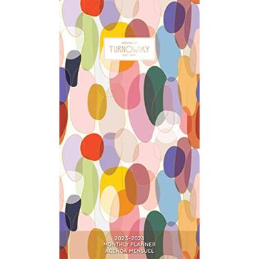 Imagem de House of Turnowsky Beauty Spot | 2023-2024 8,5 x 16,5 centímetros Calendário mensal de bolso de dois anos | Capa estampada em folha | Bilíngue inglês/francês | BrownTruut | Artigos de papelaria elegante exclusivo