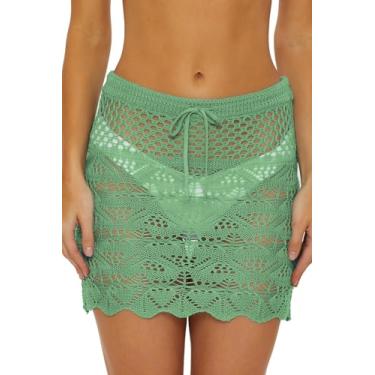Imagem de ISABELLA ROSE Tuscany Mini saia de crochê conversível, casual, saída de praia para mulheres, Frutos do mar, P