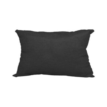 Imagem de Capa Almofada Preto 70x60 Impermeável Acquablock Área Externa Luxo Com Zíper Premium