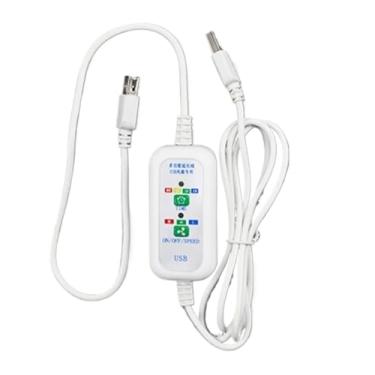 Imagem de 1.5m 5V 1/2/4/8 Hour Timing Adjustable Speed ON OFF Switch USB Extension Power Cable Fit Compatible USB Fan USB Lamp USB Light