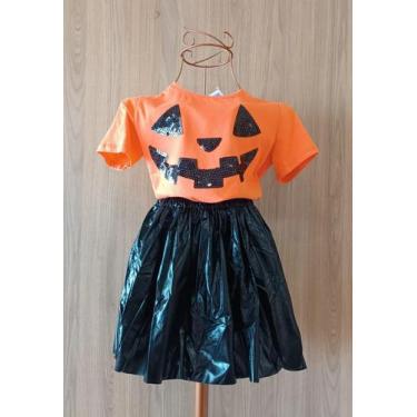 Imagem de Conjunto Cropped e Saia Infantil Juvenil Moda Casual Verão Fantasia Ha