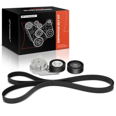 Imagem de A-Premium Kit de transmissão de correia serpentina do motor compatível com Jeep JK Series Wrangler 2007 2008 2009 2010 2011, 3.8L