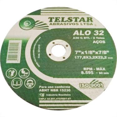 Imagem de Telstar Disco  Corte Ferro A 07X7/8 - Kit C/10 Pc