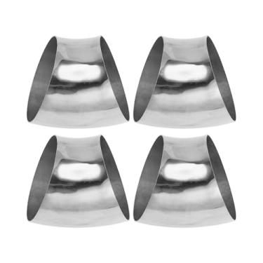 Imagem de Motoforti 4 peças 45 graus mandril curva cotovelo carro modificado tubo de escape tubulação 13.3 cm espessura OD 1,5 mm/16GA 133x163x1,5 mm aço inoxidável 201 tom prata