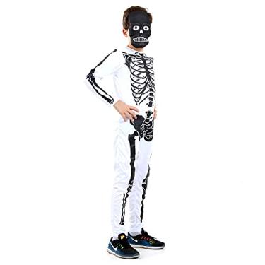 Imagem de FANTASIA ESQUELETO BRANCO COM PRETO INFANTIL-M
