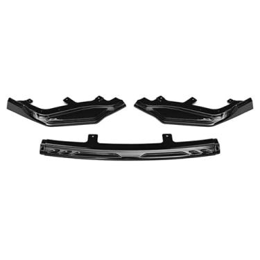 Imagem de 3Pcs Car Front Bumper Splitter Lip Spoiler Difusor Body Kit Compatível Para Lexus IS200t IS300 IS350 F-sport 2017 2018 2019 2020(Glossy Black)
