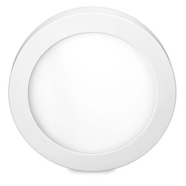 Imagem de Luminária Painel de Led de Sobrepor Redonda Downlight 6w Bivolt Branca