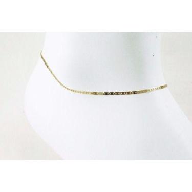 Imagem de Tornozeleira Feminina Piastrine 24cm Ouro 18k 750 - DR Joias