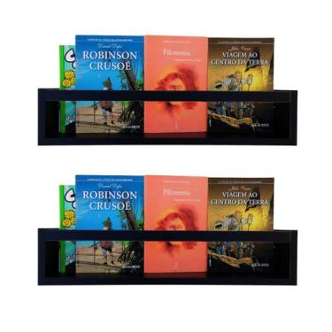 Imagem de Kit 2 Revisteiro De Parede Para Livros Infantis Nicho Porta Revistas Q