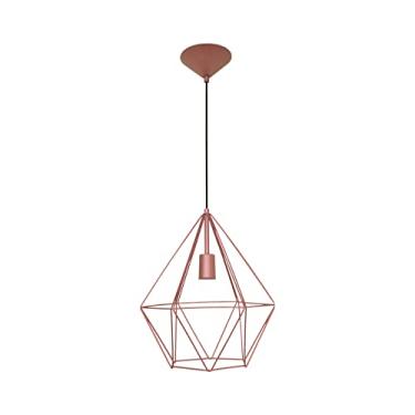 Imagem de Lustre Pendente Aramado Diamante Gde Rosê