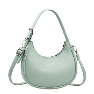 Imagem de Bolsa Meia-Lua Baguete - Alça Ajustável Ombro/Transversal para Uso Diário e Eventos (Verde)