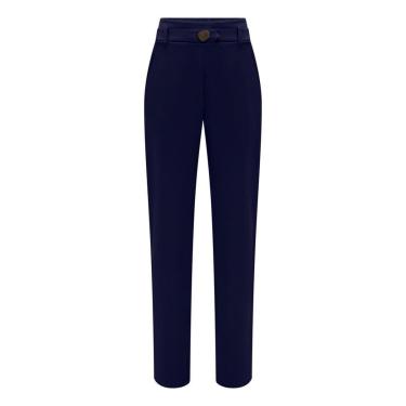 Imagem de Calça Alfaiataria Lunender Slim Em Malha Azul Tam. M-Masculino