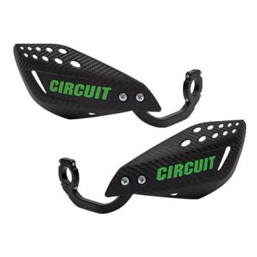 Imagem de Circuit Equipment - Par Protetor de Mão Vector Universal para Motos e Bicicletas - Nylon Resistente com Design Confortável - Durabilidade e Estilo - Carbono/Verde ✓