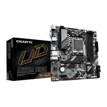 Imagem de Placa Mãe Gigabyte A620M DS3H, Chipset A620, AMD AM5, mATX, DDR5