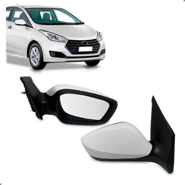 Imagem de Retrovisor Externo Hb20 2012 a 2019 Branco EletricoBR - SP ACESSÓRIOS,