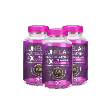 Imagem de 3X Lunelah-Tratamento Cabelo Pele E Unhas 30Caps