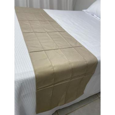 Imagem de Peseira Drapeada Luxo Suede Para Cama King 2.60M x 0,45 CM (ENVIO IMED