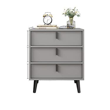Imagem de Mesa de cabeceira mini criado-mudo simplicidade moderna mesa de cabeceira móveis de quarto cômoda de madeira 3 desenhos (cor: estilo um, tamanho: 40 cm) (estilo dois 40 cm)