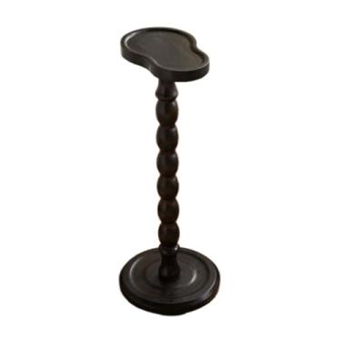Imagem de Mesa lateral redonda, pequena mesa de bebida para pequenos espaços, mesa de centro moderna com destaque para sala de estar, quarto, cantos e escritório, H