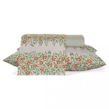 Imagem de Jogo de Cama Queen 4 Peças Teka 100% Algodão 150 Fios Botanique