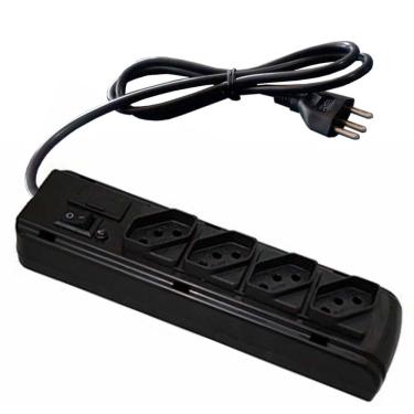 Imagem de Extensão Filtro De Linha Em abs 4 Tomadas Diagonal - Cabo 1,1m - FLK04DABS - Kitec