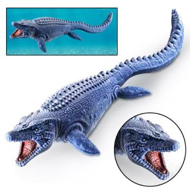 Imagem de Dinossauro Mosassauro Brinquedo Realista Grande 46 cm Vinil - Cometa