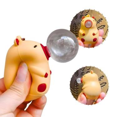 Imagem de Chaveiro Anti Estresse Capivara Apertar Kawaii Chiclete 8cm - MEGA TOY