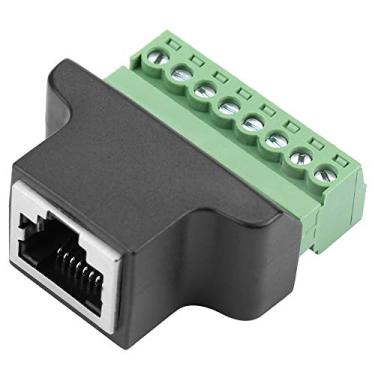 Imagem de Cabeça de Conversão, Terminal de Parafuso RJ45 Conector de Terminal de Parafuso de 8 Pinos Fêmea para Tipo de Parafuso CCTV Digital DVR Adaptador Conector, Conectores e Adaptadores