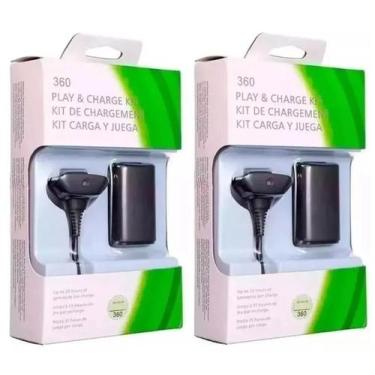 Imagem de Kit 2 Baterias Recarregável Compatível Para Controle Manete Xbox 360 C