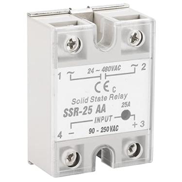 Imagem de Relé de Estado Sólido SSR-25AA 25A - SSR de 25 A de Alto Desempenho para Aplicações de Controle Elétrico, Regulação de Calor e Automação