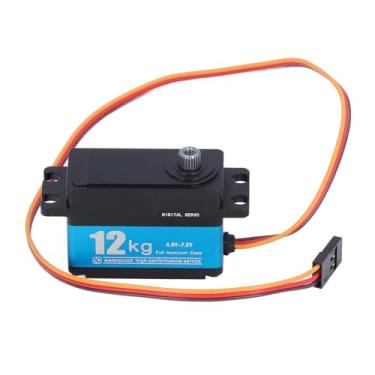 Imagem de Micro Servo Motor de 12KG, Servo Digital à Prova D'água de Alto Torques de 90 °, Servo RC, Servo de Engrenagem de Metal, Servo de Direção para Rastreador RC, robô, Barco, Avião