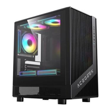 Imagem de Gabinete Gamer Acegeek Blade, Mid-Tower, Lateral de Vidro, Preto, AG-B