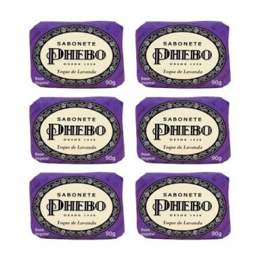 Imagem de Kit Sabonete Phebo Toque De Lavanda 90G Glicerina Vegetal