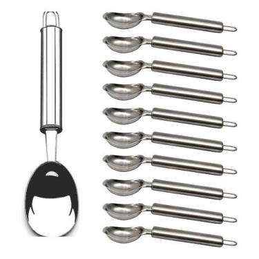 Imagem de 9 Conchas Para Sorvete 20cm Aço Inox Gourmet Mix